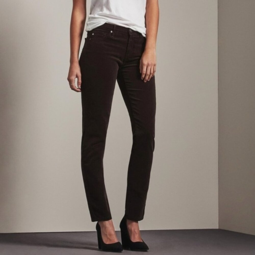 AG Adriano Goldschmied The Sadie Ankle Skinny Corduroy Black Jean 28R